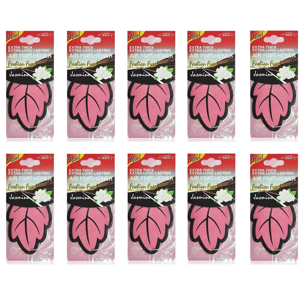 3/6/10Pcs Car Air Freshener Natural ScentedTea Paper Auto Hanging Vanilla Perfume Fragrance Leaf Shape Car Accessories Indoor