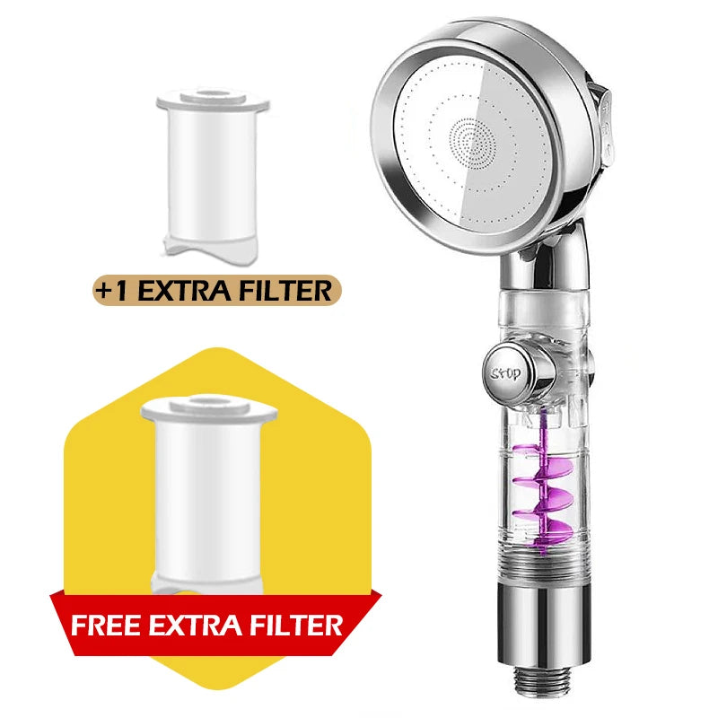 Turbocharged High Pressure Shower Head With 3 adjustable modes Rainfall Shower,Rainfall Spray For Bathroom Accessories