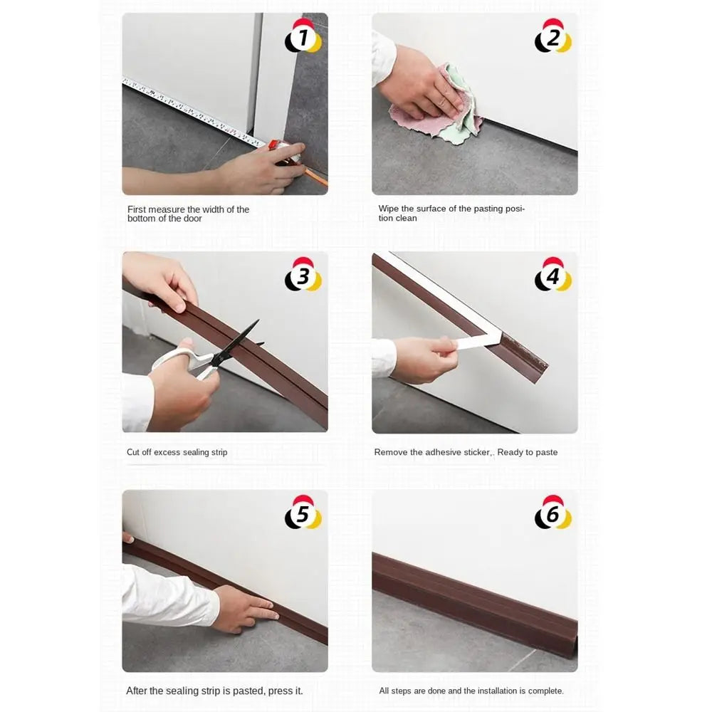 PVC Door Bottom Seal Strip Under Door Weatherstrip Sealing Strips Draft Stopper Door Seal Anti-Cold Gap Blocker Windproof