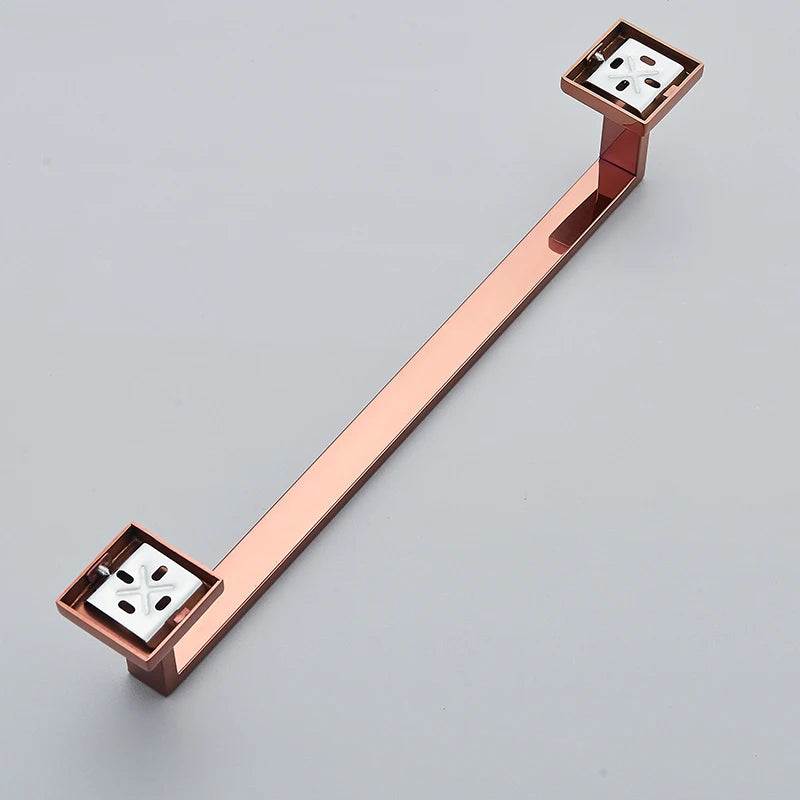 Rose Golden Accessories Set Wall-mounted Stainless Steel Clothes Hook Toilet Paper Holder Towel Bar Bathroom Hardware