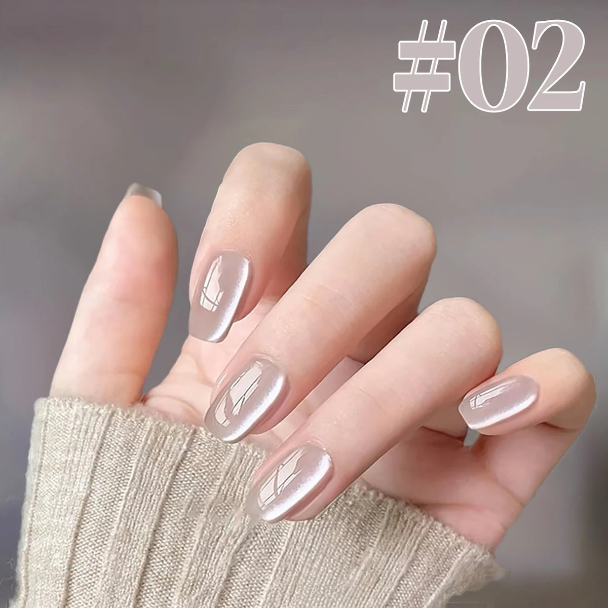 MN 2026 Valley of Wind Cat Eye Gel Nail Polish Icy Blue Pink Tone with Glass Beads Satin Porcelain White Fine Magnetic Powder