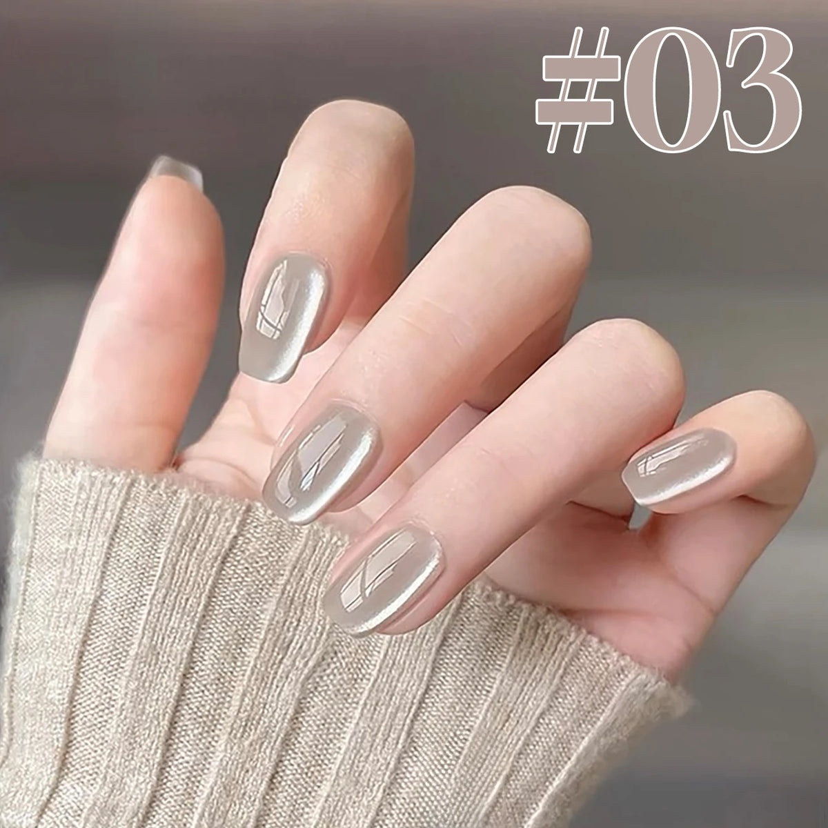 MN 2026 Valley of Wind Cat Eye Gel Nail Polish Icy Blue Pink Tone with Glass Beads Satin Porcelain White Fine Magnetic Powder
