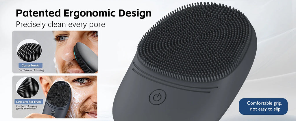 Electric Soft Silicone Facial Cleansing Brush, Cleaning Brush, Sonic Vibration to Remove Makeup, Deep Cleaning.