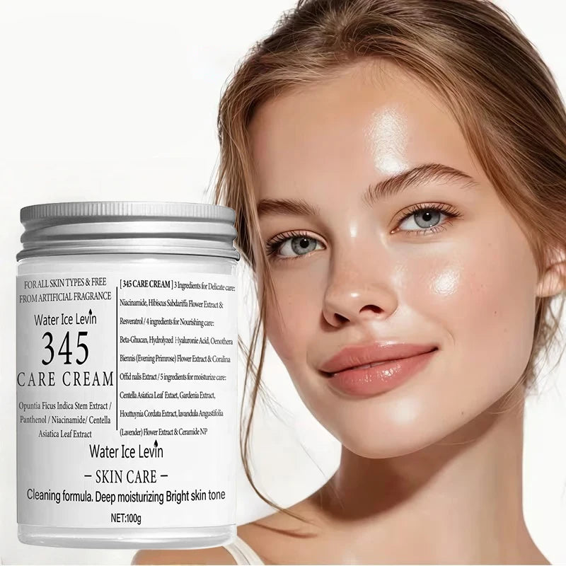 345 Series Skincare Products Eye Cream & Serum & Face Cream Set Effective Lifting Hydrates And Moisturizes, Repairs Dark Circles