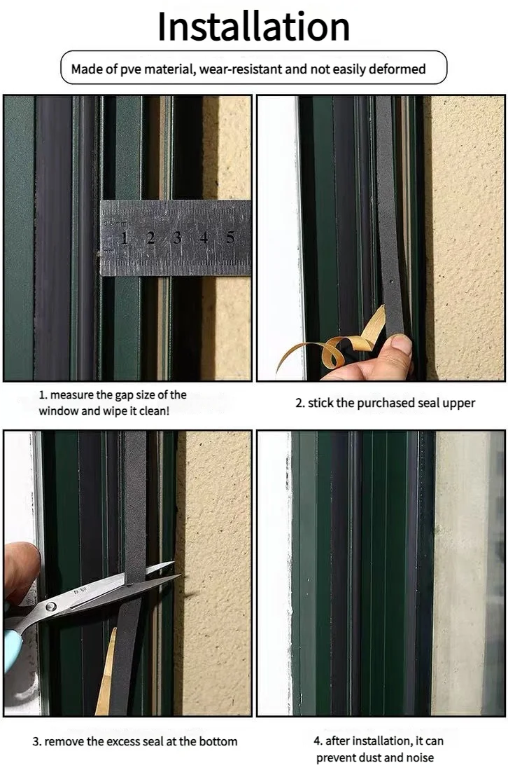 Black Soundproof Foam Tape for Single-Sided Sound Insulation, Shock Absorption and Door and Window Joint Filling