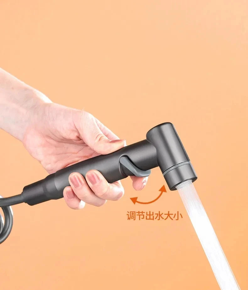 Toilet cleaning gun set one inlet and two outlet angle valve booster gun bathroom accessories faucet extender