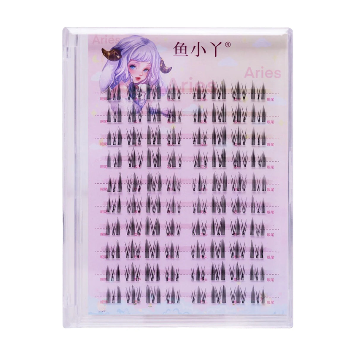 DIY U shaped Resuable Lashes Spiky Cluster Eyelash Extensions For Korean Kpop Girl Eye Makeup Tool 10 Rows