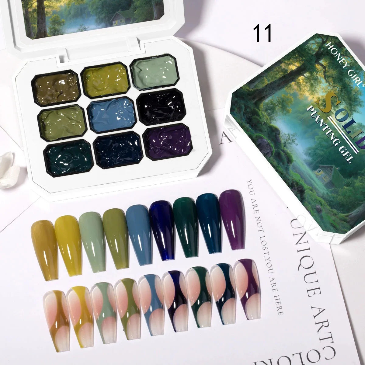 1pc Solid Gel Patting Nail Art Painting Gel Maillard Green Brown Nail Polish Gel Nail French Style Creation Halloween INS Y2K