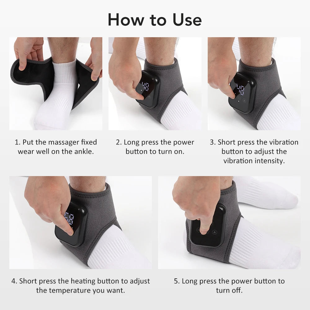 Wireless Neck Heating Pad Electric Vibration Massage Heated Neck Wrap for Neck & Shoulder Rechargeable Neck Warmer Portable