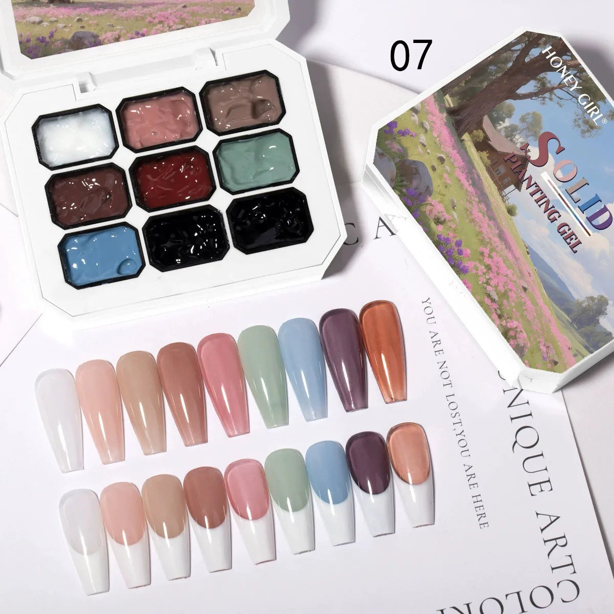 1pc Solid Gel Patting Nail Art Painting Gel Maillard Green Brown Nail Polish Gel Nail French Style Creation Halloween INS Y2K