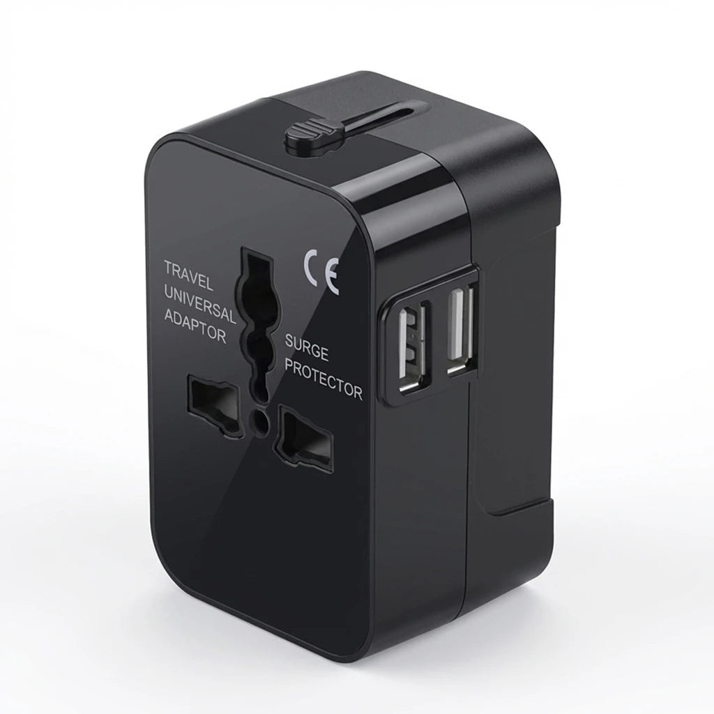 Dual USB Ports Universal Travel Adapter UK to EU Plug Adapter Wall Charger AC Power Converter World for USA EU UK AUS