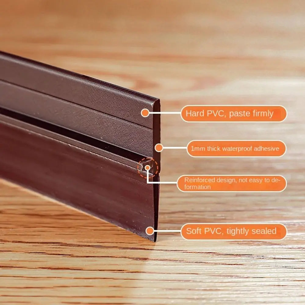 PVC Door Bottom Seal Strip Under Door Weatherstrip Sealing Strips Draft Stopper Door Seal Anti-Cold Gap Blocker Windproof