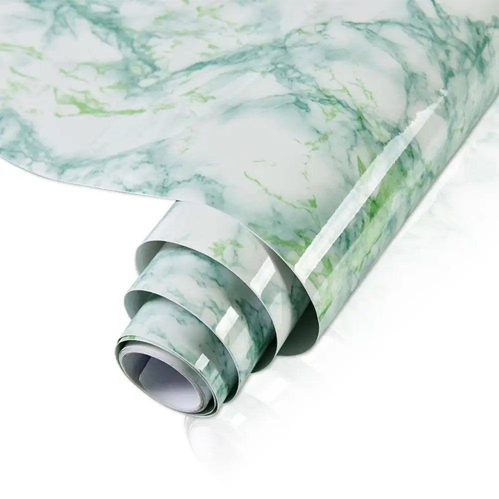 60cm Kitchen oil sticker self-adhesive marble pattern waterproof cabinet stove countertop wallpaper desktop bathroom renovation