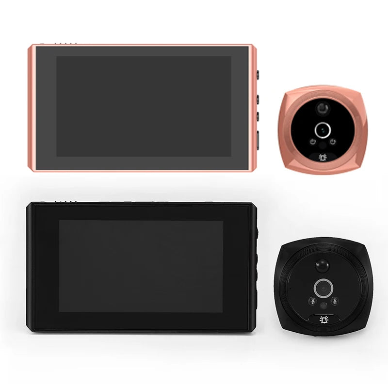 4.5 Inch Intelligent Video Doorbell Digital Peephole Door Viewer Camera with 145 Degree Angle PIR Night Vision Motion Detection