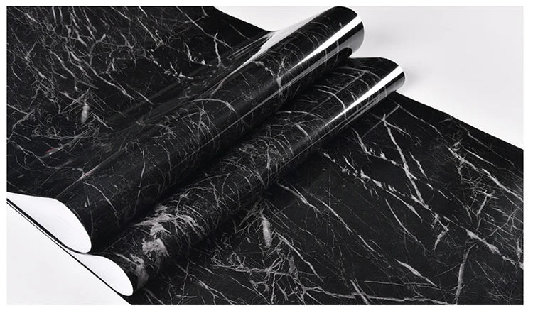 60cm Kitchen oil sticker self-adhesive marble pattern waterproof cabinet stove countertop wallpaper desktop bathroom renovation
