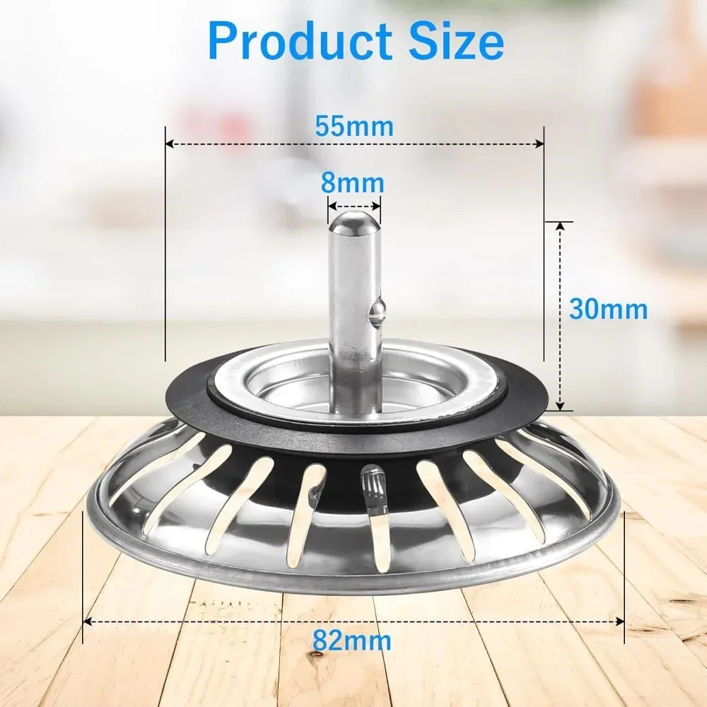 78/79/82/84mm Kitchen Sink Filter Hole Bathtub Hair Catcher Stopper Bathroom Sewer Drain Strainer Basin Sink Waste Filter Tool