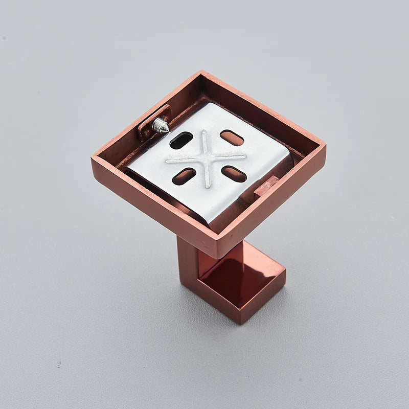 Rose Golden Accessories Set Wall-mounted Stainless Steel Clothes Hook Toilet Paper Holder Towel Bar Bathroom Hardware