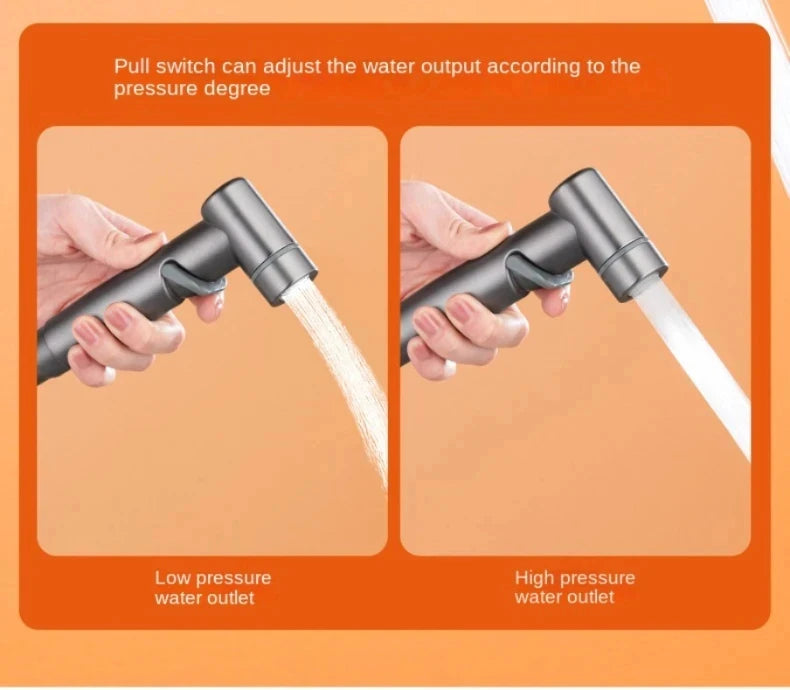 Toilet cleaning gun set one inlet and two outlet angle valve booster gun bathroom accessories faucet extender