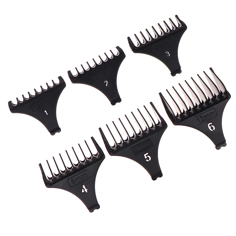 6Pcs/set Professional Hair Trimmer Limit Comb Universal Guards For T9 1.5/3/4.5/6/9/12 Mm Hairdresser Hair Cutting Guide Barber