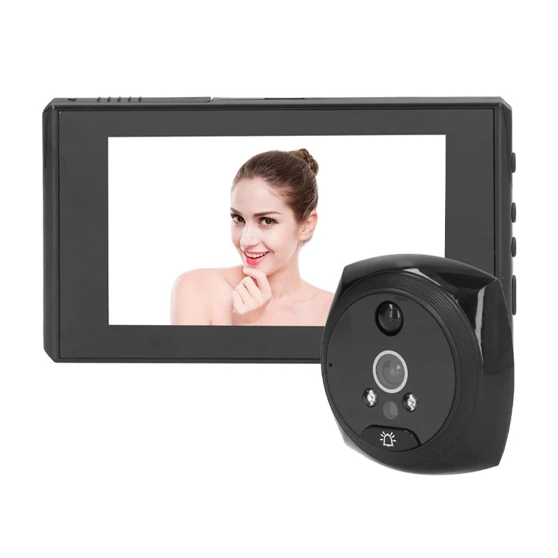 4.5 Inch Intelligent Video Doorbell Digital Peephole Door Viewer Camera with 145 Degree Angle PIR Night Vision Motion Detection