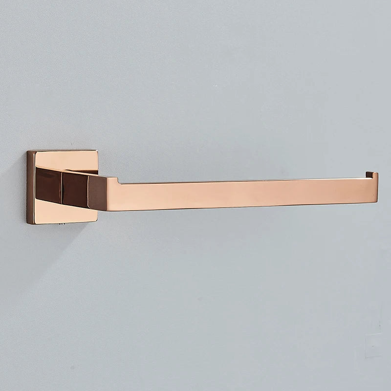 Rose Golden Accessories Set Wall-mounted Stainless Steel Clothes Hook Toilet Paper Holder Towel Bar Bathroom Hardware