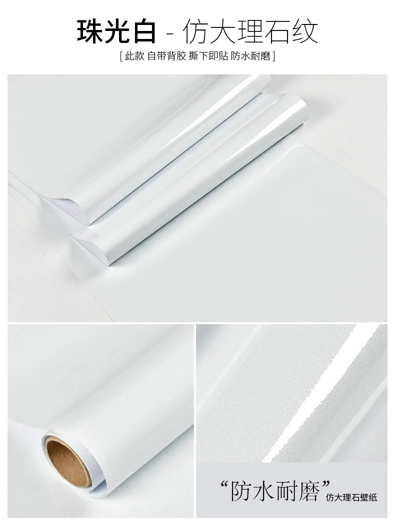 60cm Kitchen oil sticker self-adhesive marble pattern waterproof cabinet stove countertop wallpaper desktop bathroom renovation