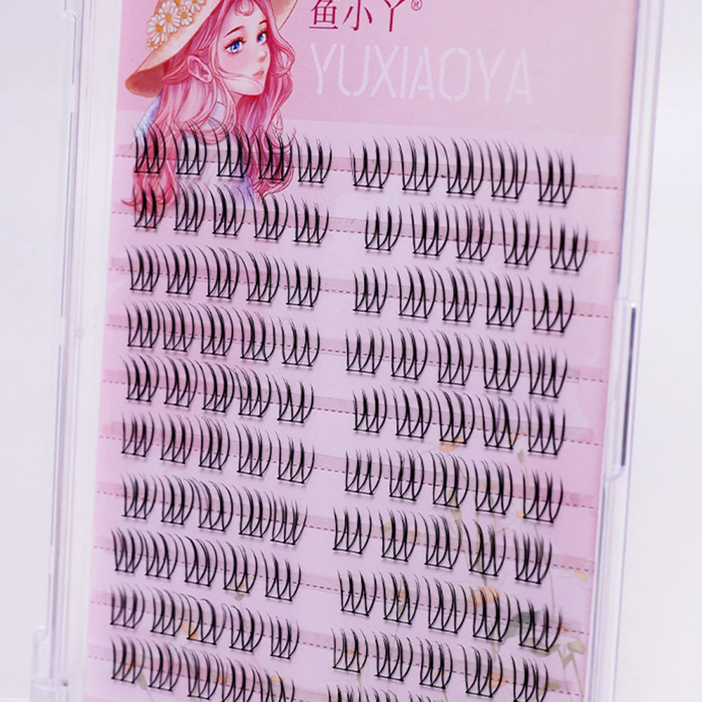 DIY U shaped Resuable Lashes Spiky Cluster Eyelash Extensions For Korean Kpop Girl Eye Makeup Tool 10 Rows