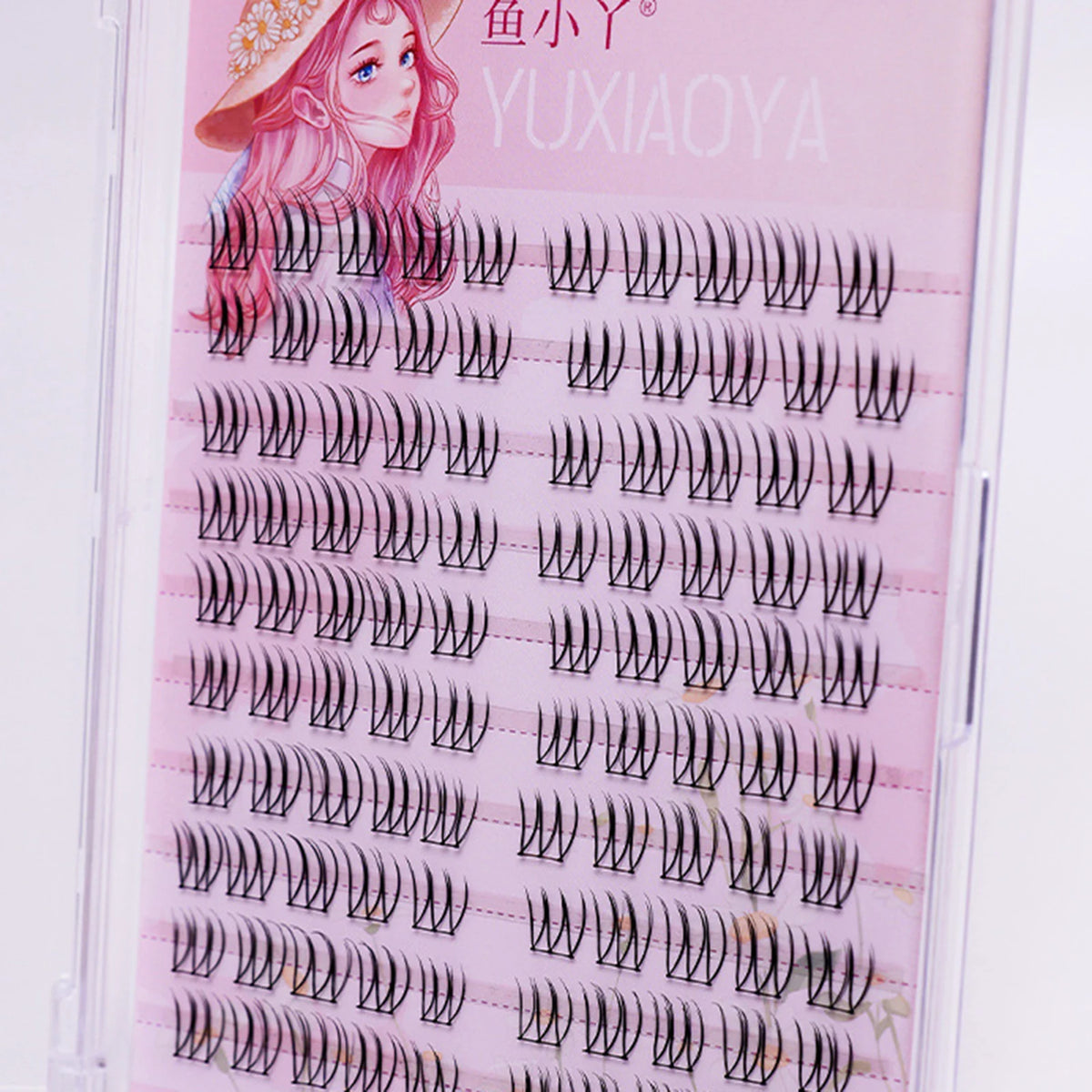 DIY U shaped Resuable Lashes Spiky Cluster Eyelash Extensions For Korean Kpop Girl Eye Makeup Tool 10 Rows
