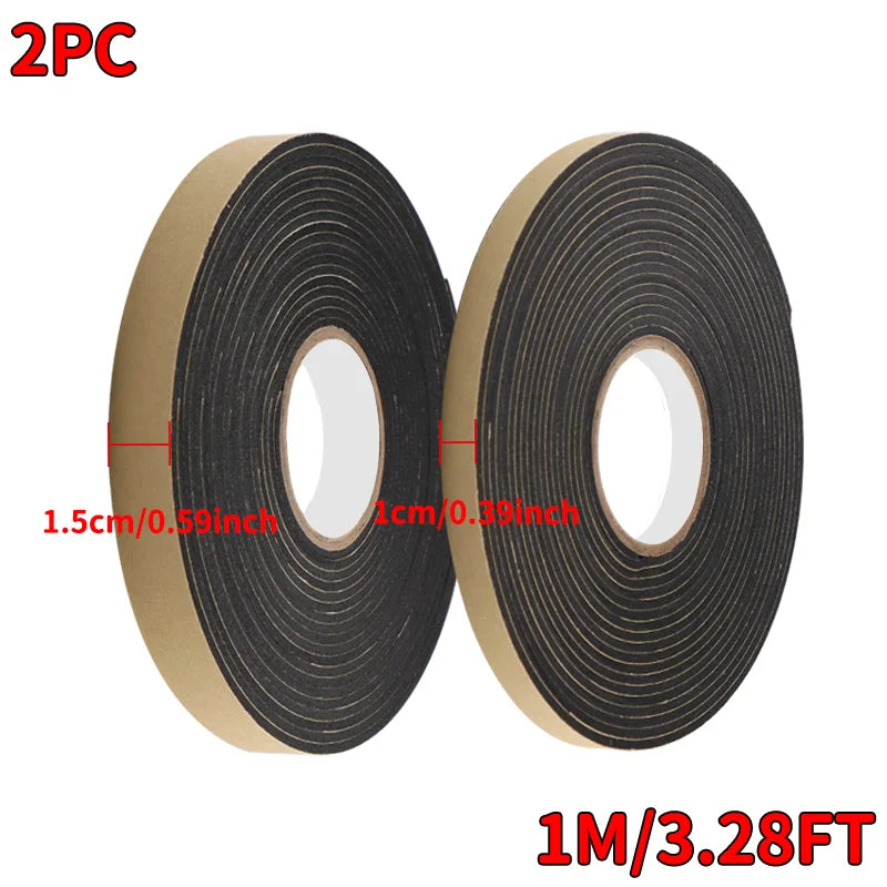 Black Soundproof Foam Tape for Single-Sided Sound Insulation, Shock Absorption and Door and Window Joint Filling
