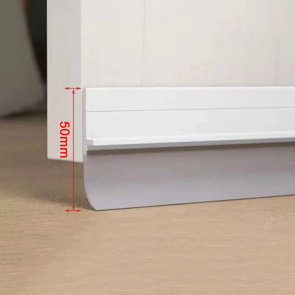 PVC Door Bottom Seal Strip Under Door Weatherstrip Sealing Strips Draft Stopper Door Seal Anti-Cold Gap Blocker Windproof