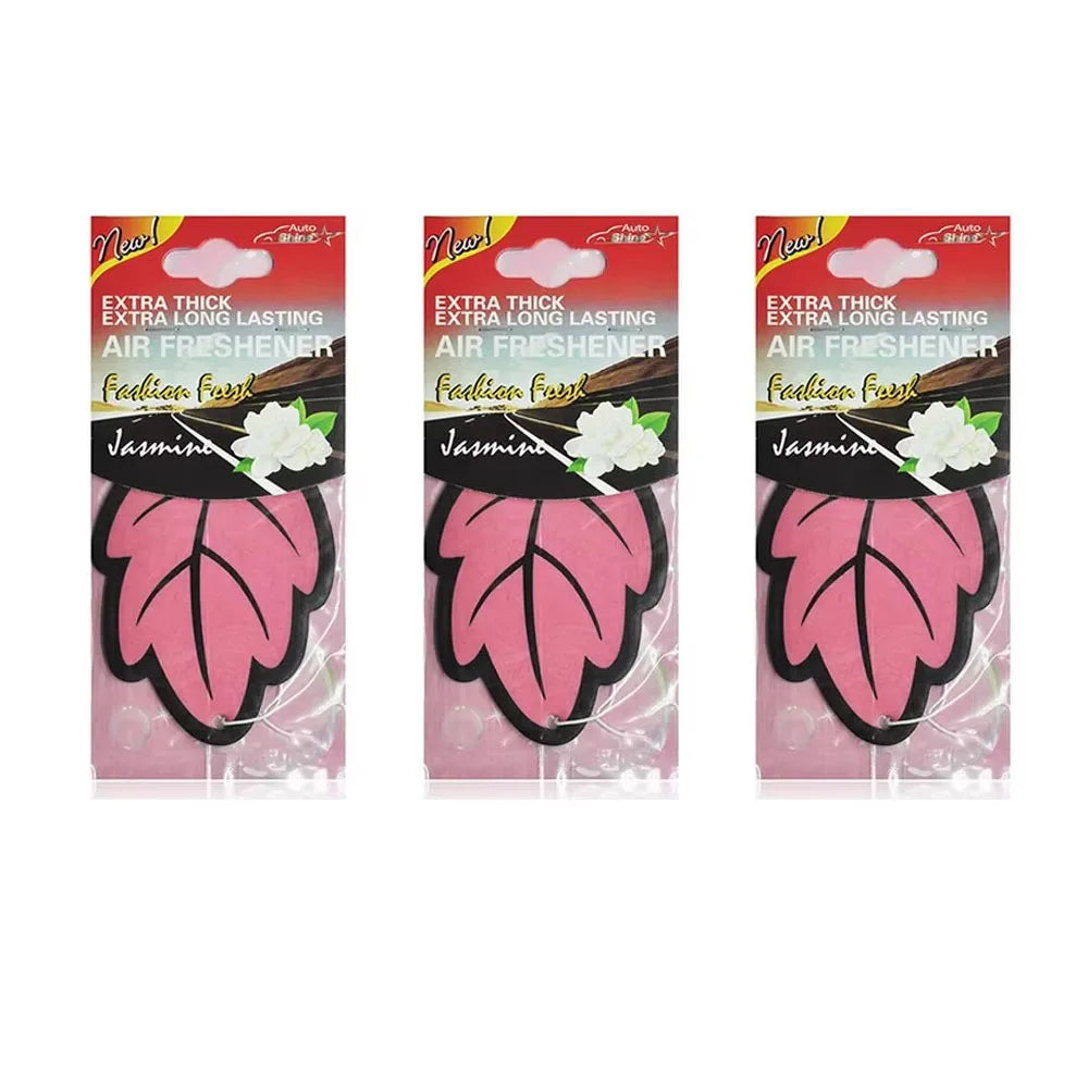 3/6/10Pcs Car Air Freshener Natural ScentedTea Paper Auto Hanging Vanilla Perfume Fragrance Leaf Shape Car Accessories Indoor