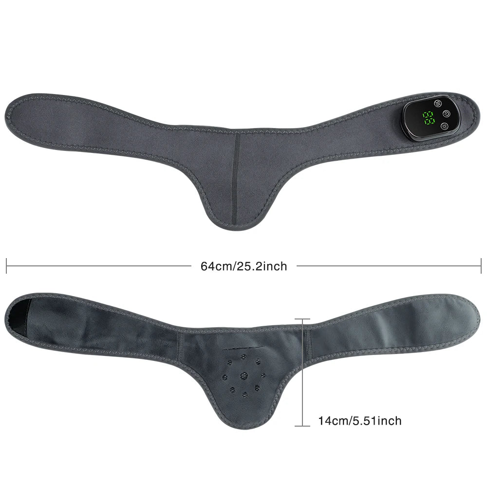 Wireless Neck Heating Pad Electric Vibration Massage Heated Neck Wrap for Neck & Shoulder Rechargeable Neck Warmer Portable