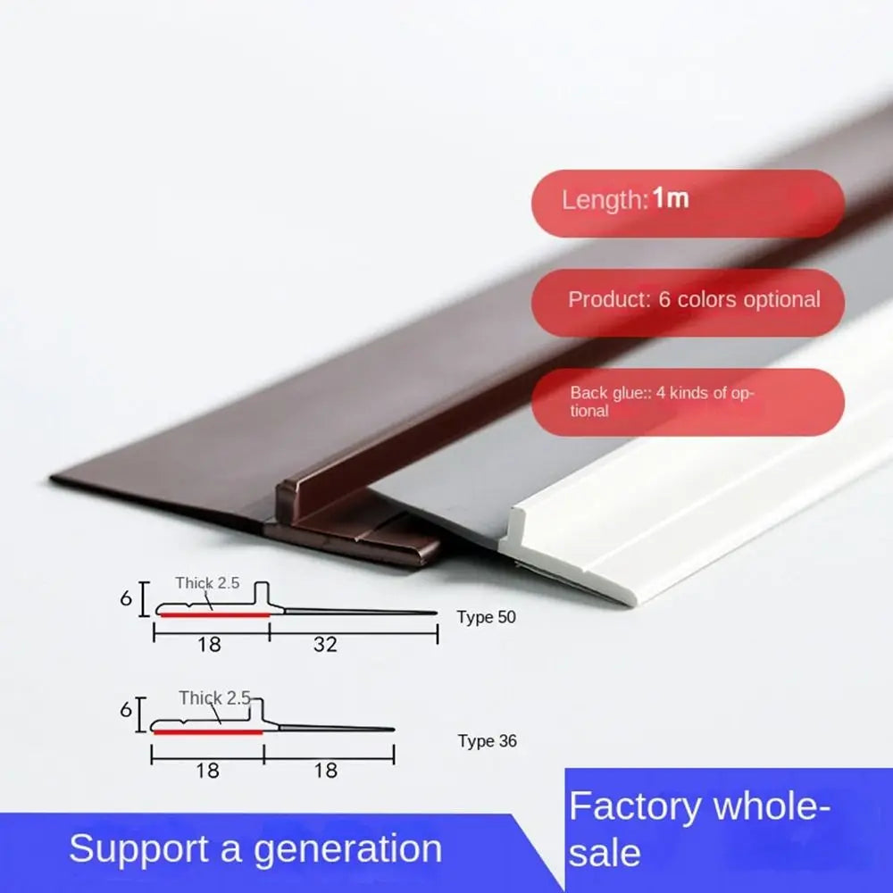 PVC Door Bottom Seal Strip Under Door Weatherstrip Sealing Strips Draft Stopper Door Seal Anti-Cold Gap Blocker Windproof
