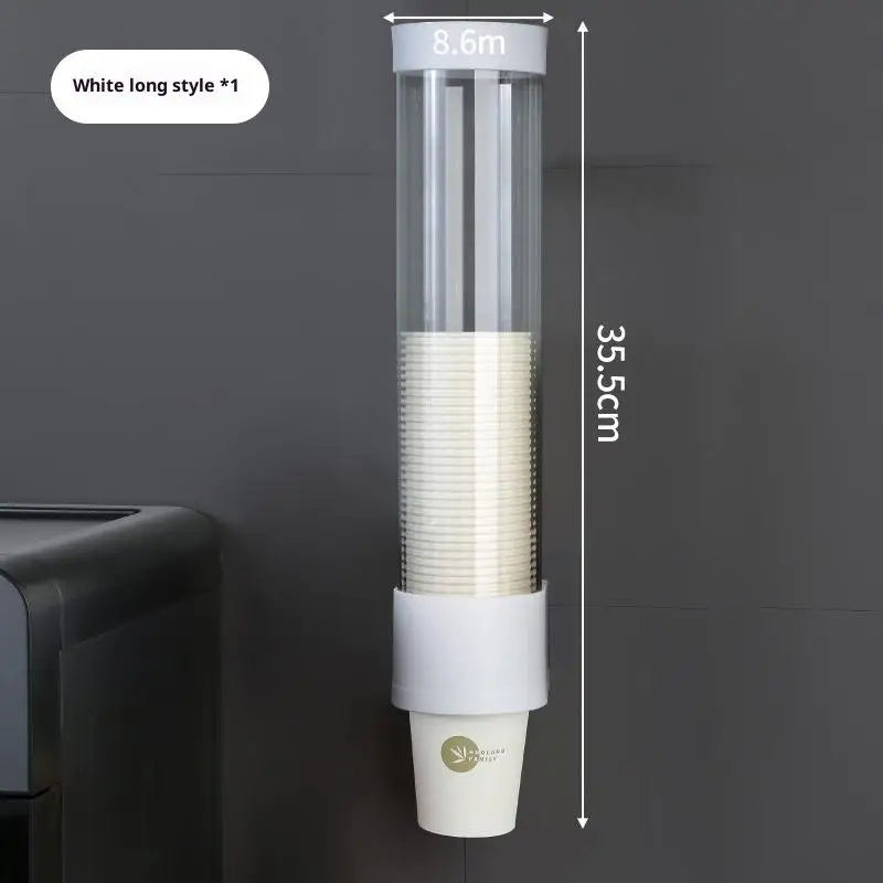 Disposable Cup Extractor Wall Mounting Disposable Paper Cup Dispenser Plastic Cup Holder Dispenser Automatically Drops Cup