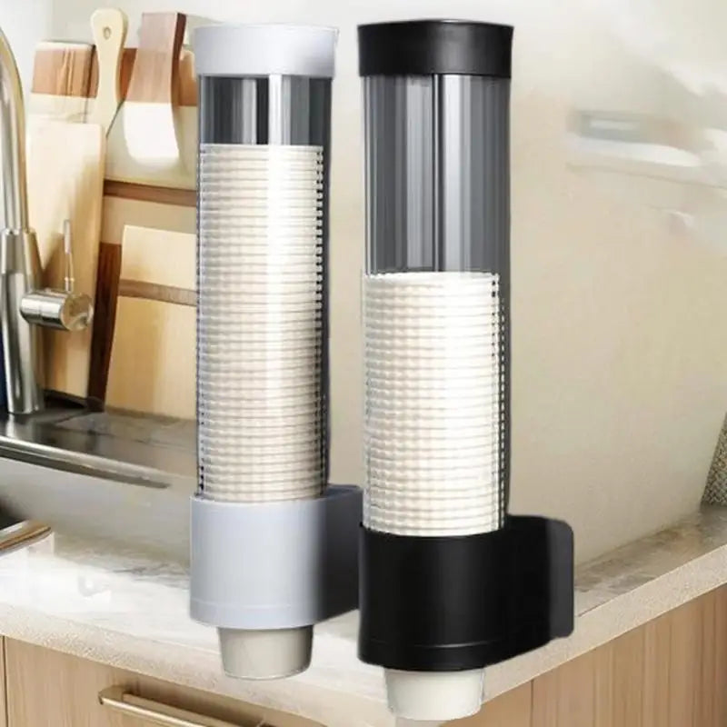 Disposable Cup Extractor Wall Mounting Disposable Paper Cup Dispenser Plastic Cup Holder Dispenser Automatically Drops Cup