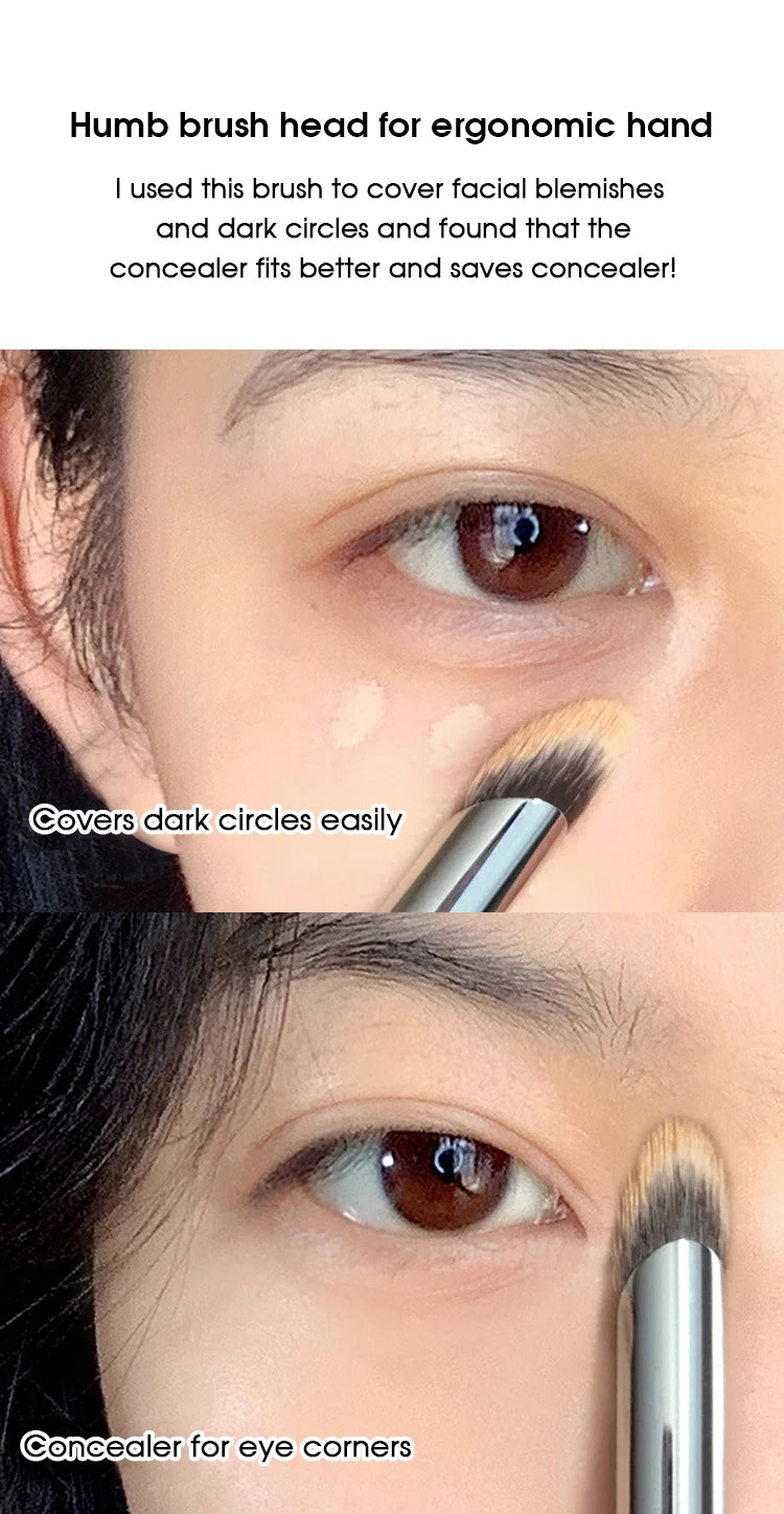 Finger belly thumb concealer brush cover pimple print spots round head soft hair concealer makeup brush do not eat powder nose s
