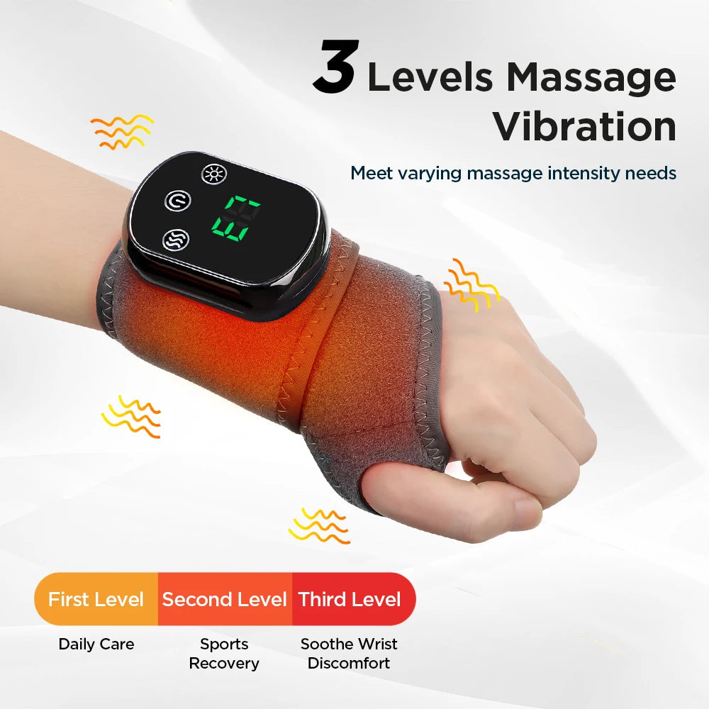 Wireless Neck Heating Pad Electric Vibration Massage Heated Neck Wrap for Neck & Shoulder Rechargeable Neck Warmer Portable