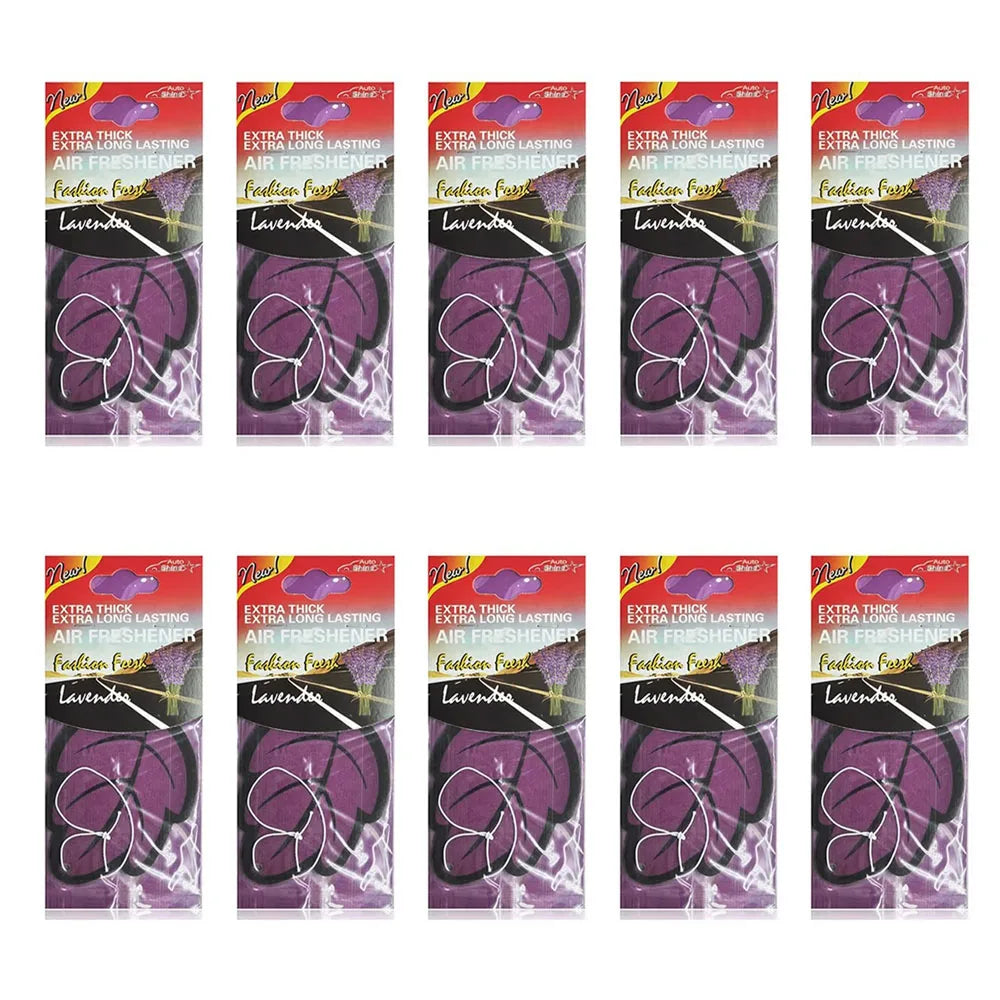 3/6/10Pcs Car Air Freshener Natural ScentedTea Paper Auto Hanging Vanilla Perfume Fragrance Leaf Shape Car Accessories Indoor