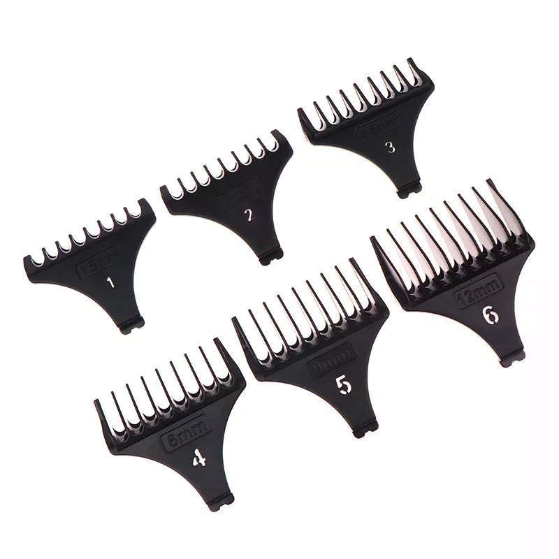6Pcs/set Professional Hair Trimmer Limit Comb Universal Guards For T9 1.5/3/4.5/6/9/12 Mm Hairdresser Hair Cutting Guide Barber