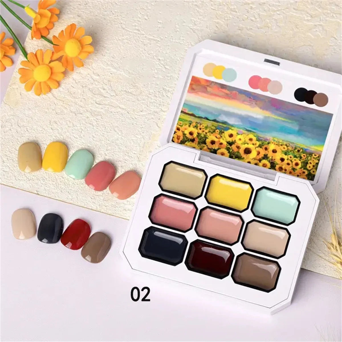 1pc Solid Gel Patting Nail Art Painting Gel Maillard Green Brown Nail Polish Gel Nail French Style Creation Halloween INS Y2K