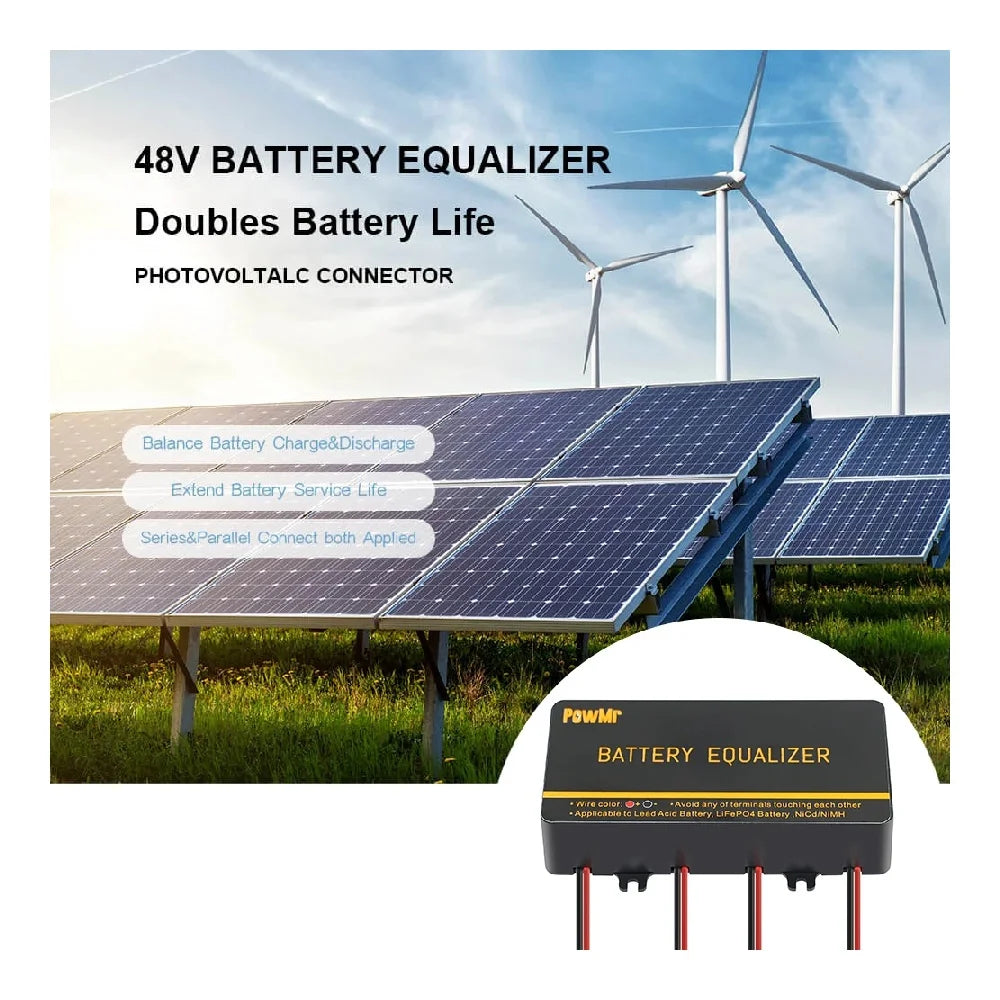 PowMr 24V48V Battery Balancer Voltage Equalizer for Lithium Iron Phosphate Battery Power Balances Voltage to Extend Battery Life