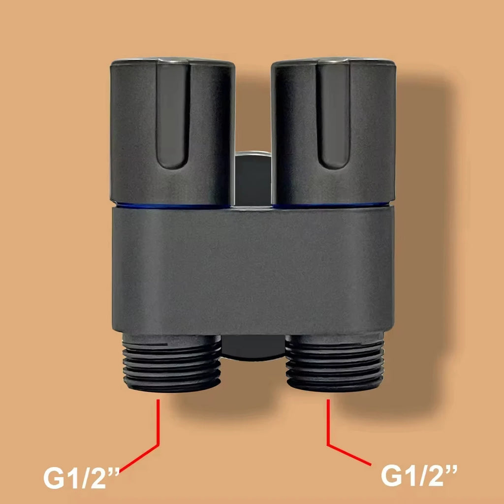 Toilet cleaning gun set one inlet and two outlet angle valve booster gun bathroom accessories faucet extender