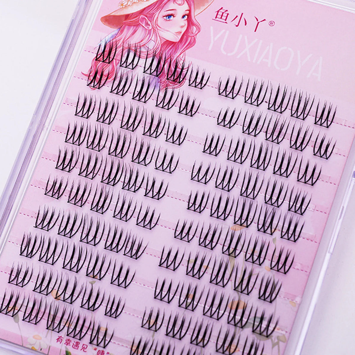 DIY U shaped Resuable Lashes Spiky Cluster Eyelash Extensions For Korean Kpop Girl Eye Makeup Tool 10 Rows