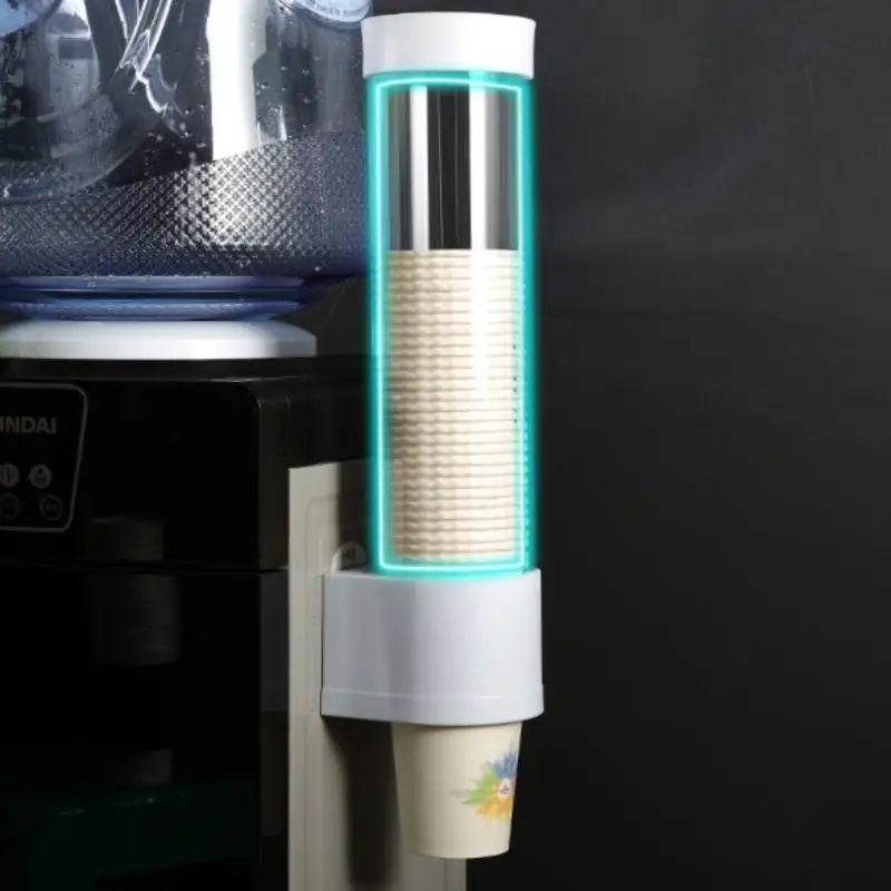Disposable Cup Extractor Wall Mounting Disposable Paper Cup Dispenser Plastic Cup Holder Dispenser Automatically Drops Cup
