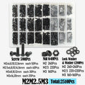 2510 to 142 Round Hex Cap Screw Kit M2 M2.5 M3 M4 M5 M6 Black 10.9 Grade Socket Button Head Allen Drive Machine Screws Bolt ISO7
