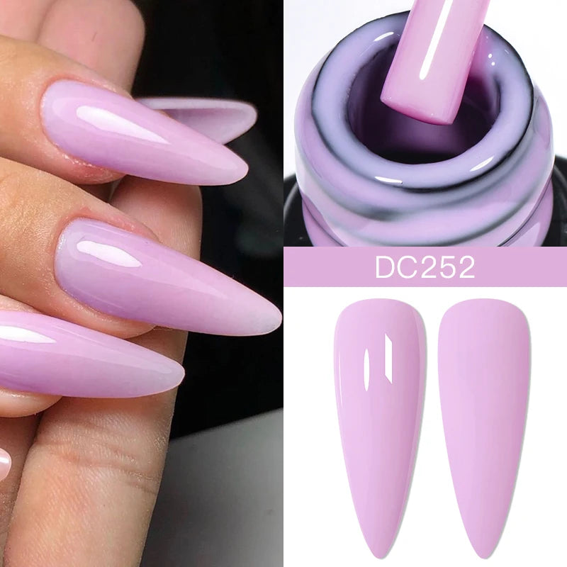 Mtssii 7ml Nude Rubber Base Gel Jelly Pink Transparent Color Gel Nail Polish Nail 2 In 1 Function Art Gel Varnish Soak Off Nails