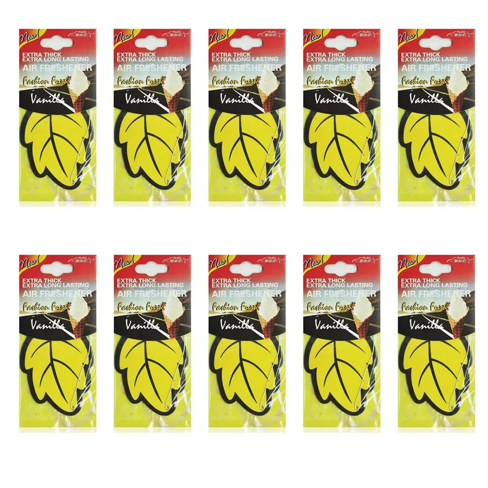 3/6/10Pcs Car Air Freshener Natural ScentedTea Paper Auto Hanging Vanilla Perfume Fragrance Leaf Shape Car Accessories Indoor