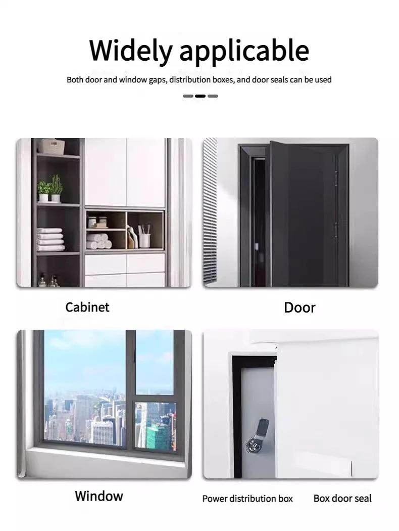 Black Soundproof Foam Tape for Single-Sided Sound Insulation, Shock Absorption and Door and Window Joint Filling