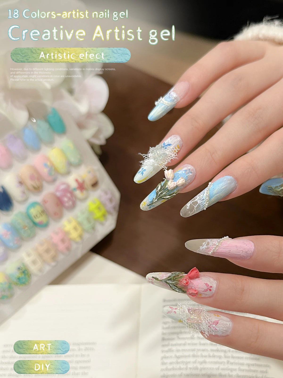 MORDDA 18-Colors Solid Gel Nail Gel Semi Permanent Nail Art Soaking UV LED Gel Christmas Manicure Gift Nail Salon DIY Manicure