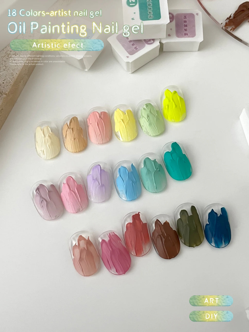 MORDDA 18-Colors Solid Gel Nail Gel Semi Permanent Nail Art Soaking UV LED Gel Christmas Manicure Gift Nail Salon DIY Manicure